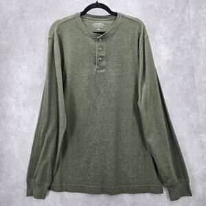 Saddlebred Green Long Sleeve Pullover Cotton Tshirt Tee Sweater Mens Large Tall‎